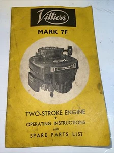 Villiers Mark 7F Two-Stroke Engine Operations Instructions Vintage (292) - Picture 1 of 3