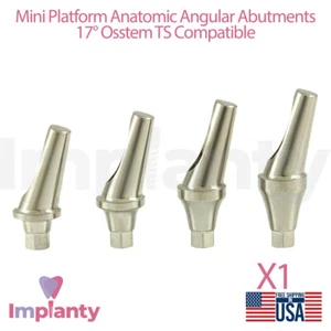 1x Protesi Anatomica Angolare Dentale 17° Mini Piattaforma 2.1mm 0ststem Compatibile - Foto 1 di 8