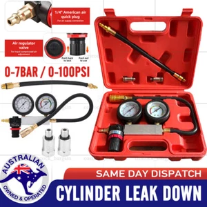 Cylinder Leak Down Leakage Tester Detector Engine Compression Gauges Test Kit - Picture 1 of 12