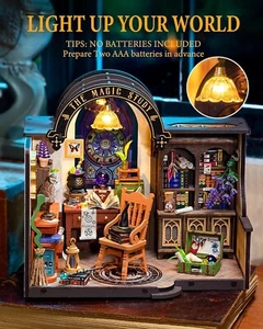 Rolife DIY Dollhouse Miniature Kit Magic Study Wooden Mini House with Furniture - Picture 1 of 9