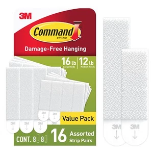 Command Medium and Large Picture Hanging Strips Damage Free Hanging Picture H... - Picture 1 of 9