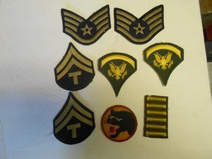 VINTAGE ARMY i& AIRFORCE PATCHES LOT OF 8 WWII KOREA USED LOOK - Picture 1 of 2