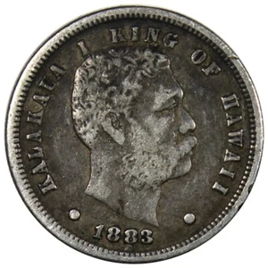 1883 Hawaii Dime XF+ Crusty Original Mid Grade Coin A1462 - Picture 1 of 2