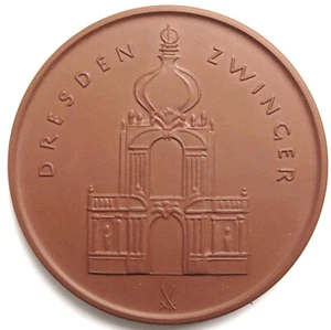 Porcelanowy medal o.J Dresden Zwinger, Miśnia, ".. Rada Miasta Drezna" - Zdjęcie 1 z 5