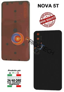 BACK COVER SCOCCA POSTERIORE COPRI BATTERIA HUAWEI NOVA 5T YAL-L21 VETRO NERO - Foto 1 di 1