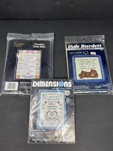 Counted Cross Stitch Kits Lot of 3 Sealed Dimensions Golden Bee Dale Burdett - Picture 1 of 5