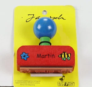 Stempel Martin Namensstempel Blume+Tigerente Holzstempel Janosch - Bild 1 von 1