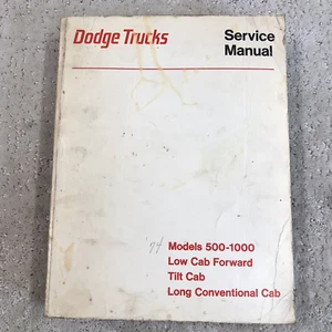 71-74 DODGE TRUCKS MODELS 500-1000 SERVICE SHOP REPAIR MANUAL - Bild 1 von 4