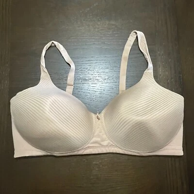 Vanity Fair Bra 40DD Wire Free Adjustable Straps Satin Striped Convertible 72389 - Image 1 of 4