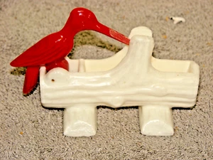 Kunststoff Specht Vogel auf Baumstamm Zahnstocher Streichholz Stick Spender Halter - Bild 1 von 4
