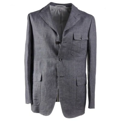 NWT $2795 D'AVENZA Slim-Fit Linen Blazer with Detailed Pockets 40 R Sport Coat - Image 1 of 4