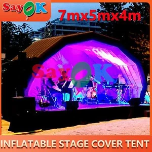 Bespoke Inflatable Stage Cover Tent 7x5x4 Meters Large Marquee for Outdoor Show - Picture 1 of 24