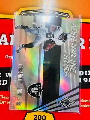 2017 PANINI PHOENIX ADRENALINE RUSH MARSHAWN LYNCH #AR-18 RAIDERS V390 - Image 1 of 2