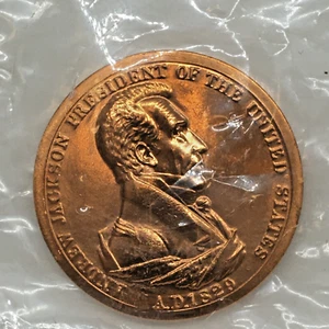 Presidente Andrew Jackson - Medalla Paz y Amistad en Violonchelo Como Nuevo ~ 34 mm - Imagen 1 de 2