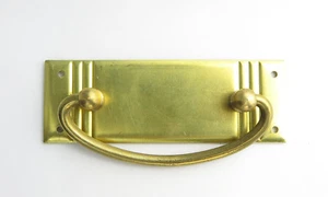 Beschlag Messing Messing Jugenstil Schrankgriff Schubladengriff Sekretär - Bild 1 von 4