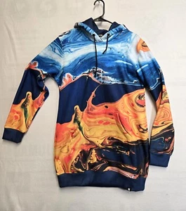 HOODIE LAB GRAPHIC WAVE PRINT MENBS HOODIE IN MED NWT - Picture 1 of 2