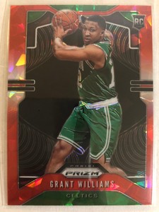 2019-20 Prizm Grant Williams Red Cracked Ice Rookie Prizm Refractor SP RC #267