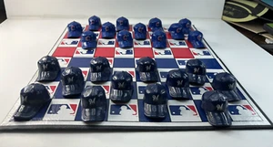 Milwaukee Brewers vs Chicago Cubs Checkers MLB Complete w Mini Helmets 1990's - Picture 1 of 7