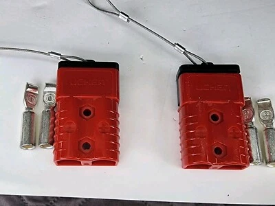 Lot 2 F Quick Connect 50A 6AWG Includes Dust Cover W/Wire Tether Bulldog Winch ' - Изображение 1 из 3