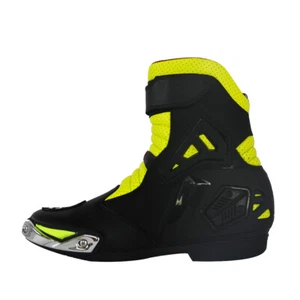 Botas de motocicleta para hombre - Botas de cuero blindadas de motocicleta zapatos deportivos de carreras - Imagen 1 de 13