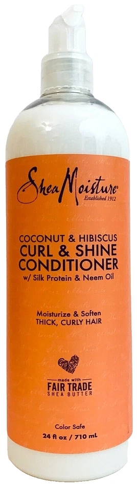 Shea Moisture Coconut & Hibiscus Curl & Shine Moisture Soften Conditioner 24 Oz - Image 1 of 2