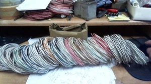13 /2 ft coil Western Electric 22ga pair,CLOTH, silk, tinned, 1930's - 40's - Picture 1 of 3