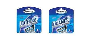 Personna Matrix3 Titanium Triple Blade Refill Cartridge Blades, 4 Ct. (2 Pack) - Picture 1 of 1