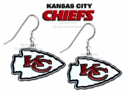 KANSAS CITY CHIEFS EARRINGS NFL FOOTBALL SPORTS EAR GEAR JEWELRY  FREE SHIP  #B' Cover