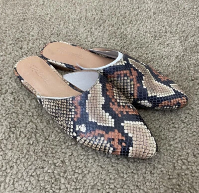 Estampado de serpiente Madewell Remi Mule en sidra especiada multi 6,5 Foto 1 de 4