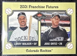 Larry Walker & Jose Ortiz 2001 Fleer Platinum Franchise Futures Card # 476 I3914 - Bild 1 von 3