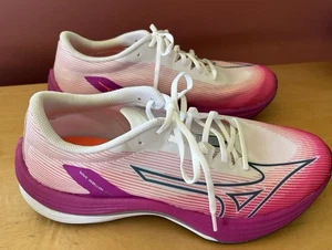 Zapatos Mizuno Wave Rebellion Flash - Para Mujer Talla 10 - Blanco/Rosa/Púrpura NUEVO - Imagen 1 de 11