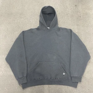 Vintage Y2K Russell Athletic Gray Hoodie Sweatshirt Size 2XL - Picture 1 of 6