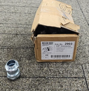 (QTY 25) Hubbell Raco 2903 3/4" Verbinder Kompression EMT Typ Betondicht - Bild 1 von 7