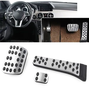 3pcs Steel Gas Throttle Brake Pedal Cover Fits Benz C-Class E/GLC Class 2016-19 - Picture 1 of 12