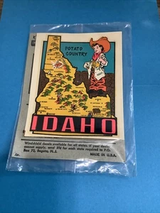 Vintage Idaho State Travel Decal Souvenir Luggage Potato Country RV Camper - Picture 1 of 6