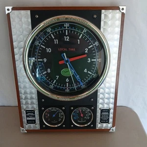 Charles Lindbergh Spirit of St. Louis Wanduhr mit Temperatur-, Feuchtemessgeräten - Bild 1 von 16