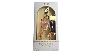 New Artikl Gold & Pink Universal Wristlet Phone Strap F23 - Picture 1 of 2