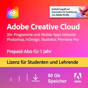 Adobe Creative Cloud 1 Year Prepaid EDU - Bild 1 von 1