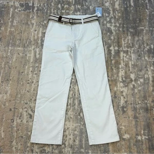 NWT Gymboree White Cotton Adjustable Waist Pants Size 8 - Picture 1 of 4