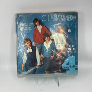 Rare New Vintage Columbia Minerva Quartette Kit Sweater Knit Worsted - Picture 1 of 6