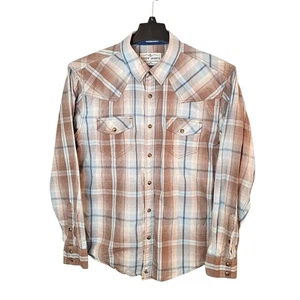Cody James Men's Size Large Western Shirt Plaid Pearl Snap Buttons Pockets - Picture 1 of 6