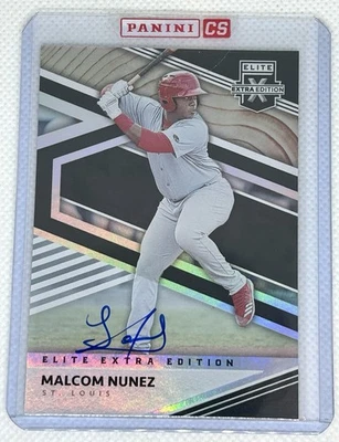 2020 Malcom Nunez Panini Elite Extra Edition Signatures #96 Auto Cardinals - Image 1 of 2