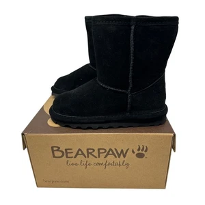 Bearpaw Elle Toddler Zipper Black Boots - NEW Size 10 - Picture 1 of 6