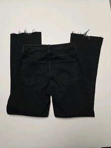 Just Black Denim Damen Jeans Größe 25 Schwarz Raw Hem - Bild 1 von 18