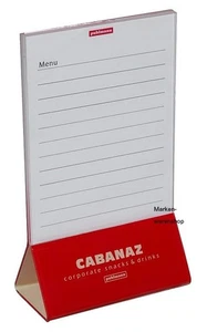 Cabanaz - Menükartenhalter in Rot, Speisekartenhalter Eiskartenhalter - Bild 1 von 2