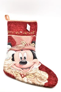 Disney Parks Vintage Neu mit Etikett Weihnachtsstrumpf Victorian Mickey Mouse Metallic Selten - Bild 1 von 12