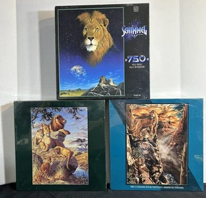 3 ungeöffnete/neue Vintage Löwen Puzzle - Bild 1 von 7