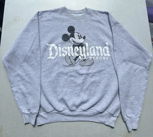 Vintage DISNEYLAND Gray MICKEY MOUSE SWEATSHIRT Large Disney - Picture 1 of 7