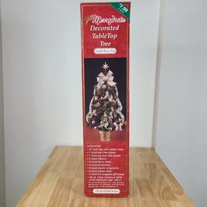 Merry Brite Decorated Tabletop Tree Gold Bow Top 24" CVS - Picture 1 of 10