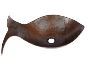 Premier Copper PVFHDB Single Bowl Fish Vessel Hammered Copper Sink - Picture 1 of 3